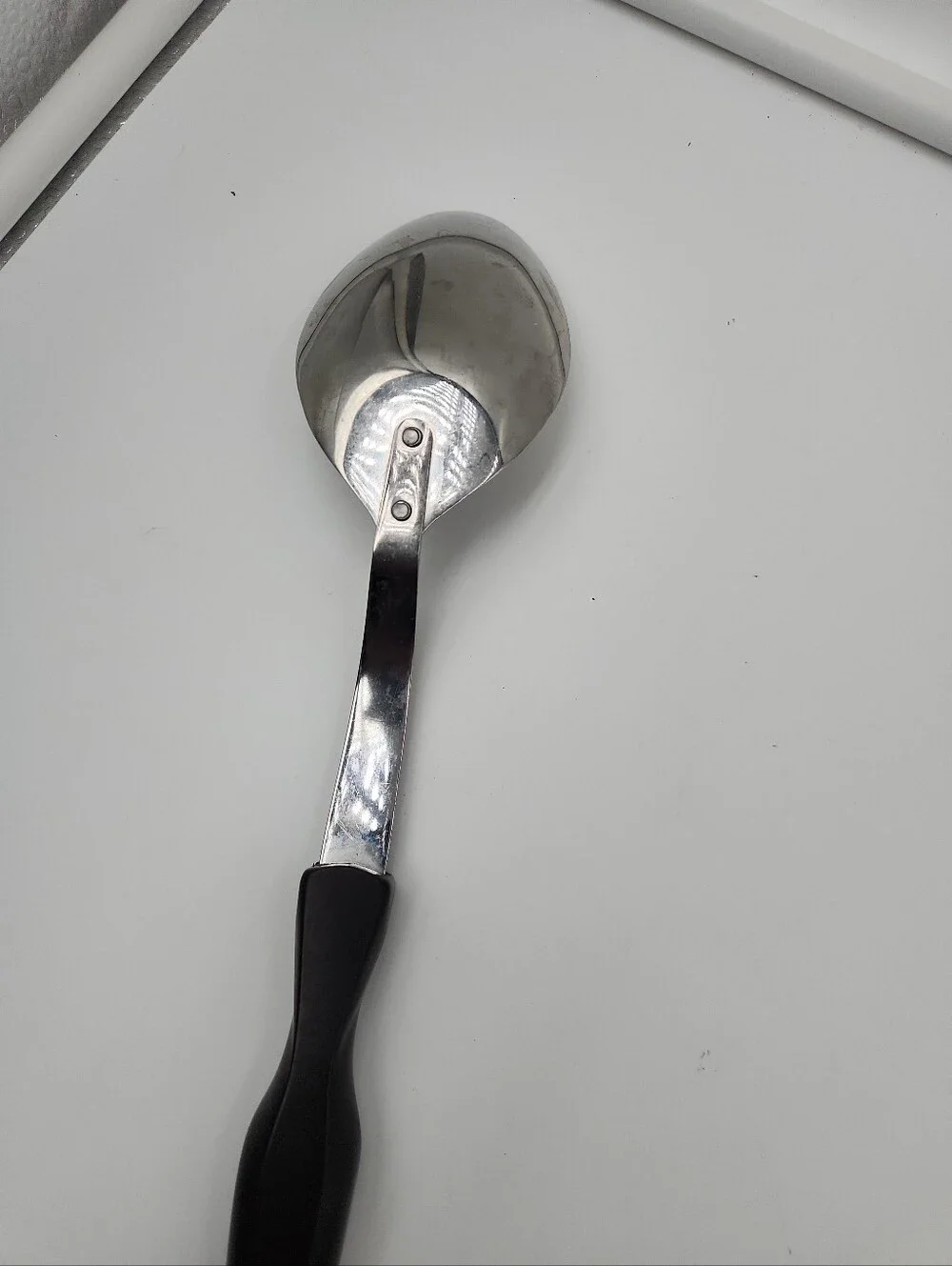 CUTCO 17 KJ Serving Solid Spoon Classic Black/Brown Handle 13” Made in the USA